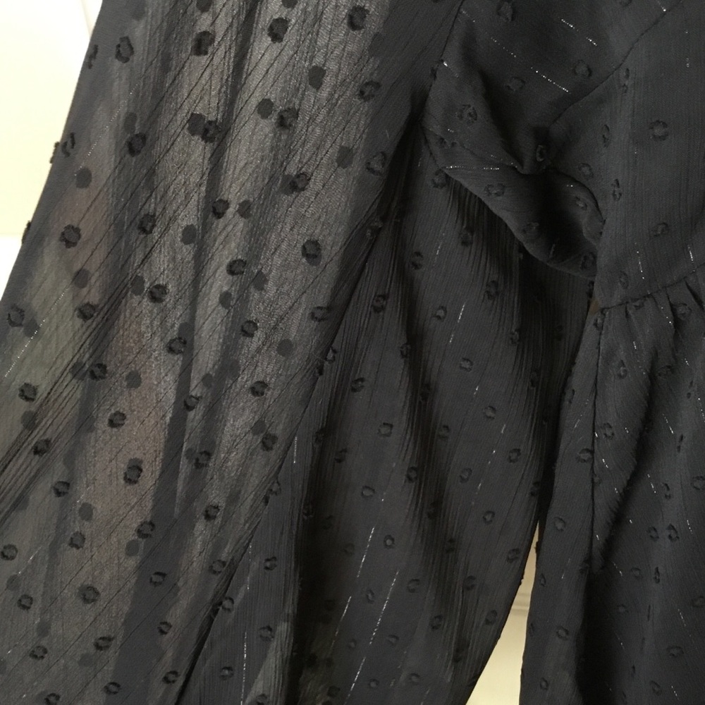 Arula Priscilla Black Long Sleeve Babydoll Plus Top NWT - 3X - Picture 4 of 7